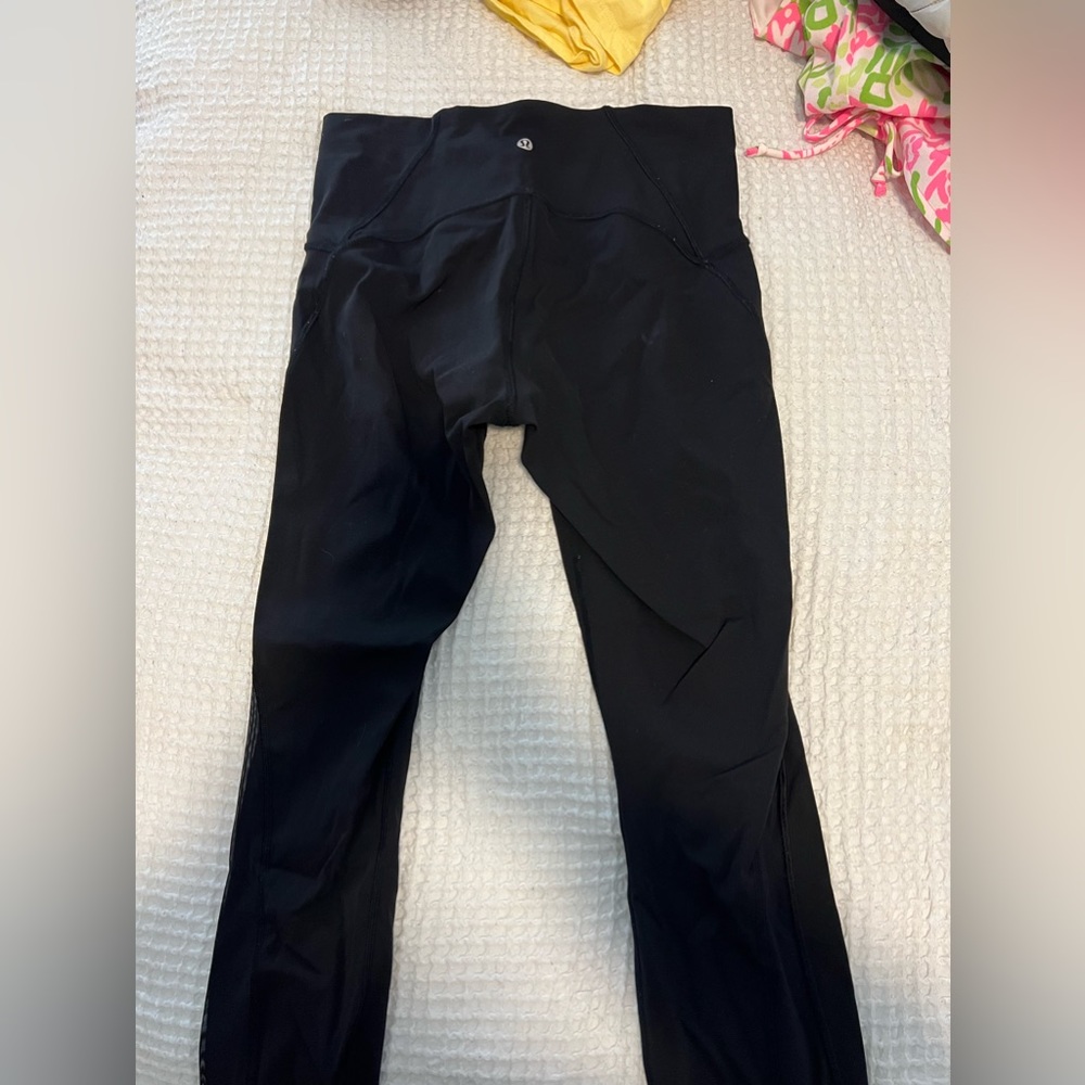 lululemon - black leggings with mesh calf area
